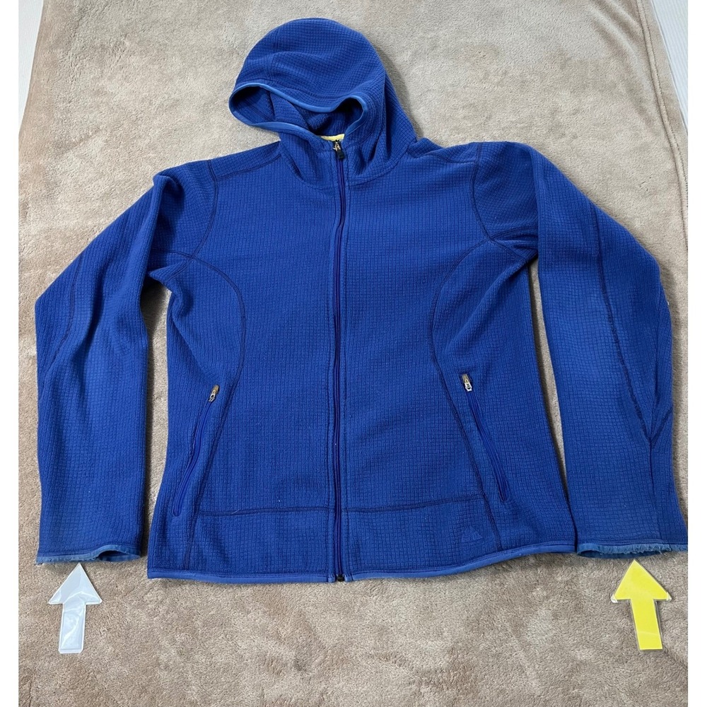 Nike ACG Therma Fit Hoodie Men's M Blue Waffle Fleece Full Zip Long Sleeve GOOD